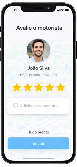 APP da Drivesul - Avaliando o motorista